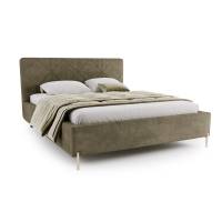 Łóżko tapicerowane z pojemnikiem 160 x 200 cm LUIS